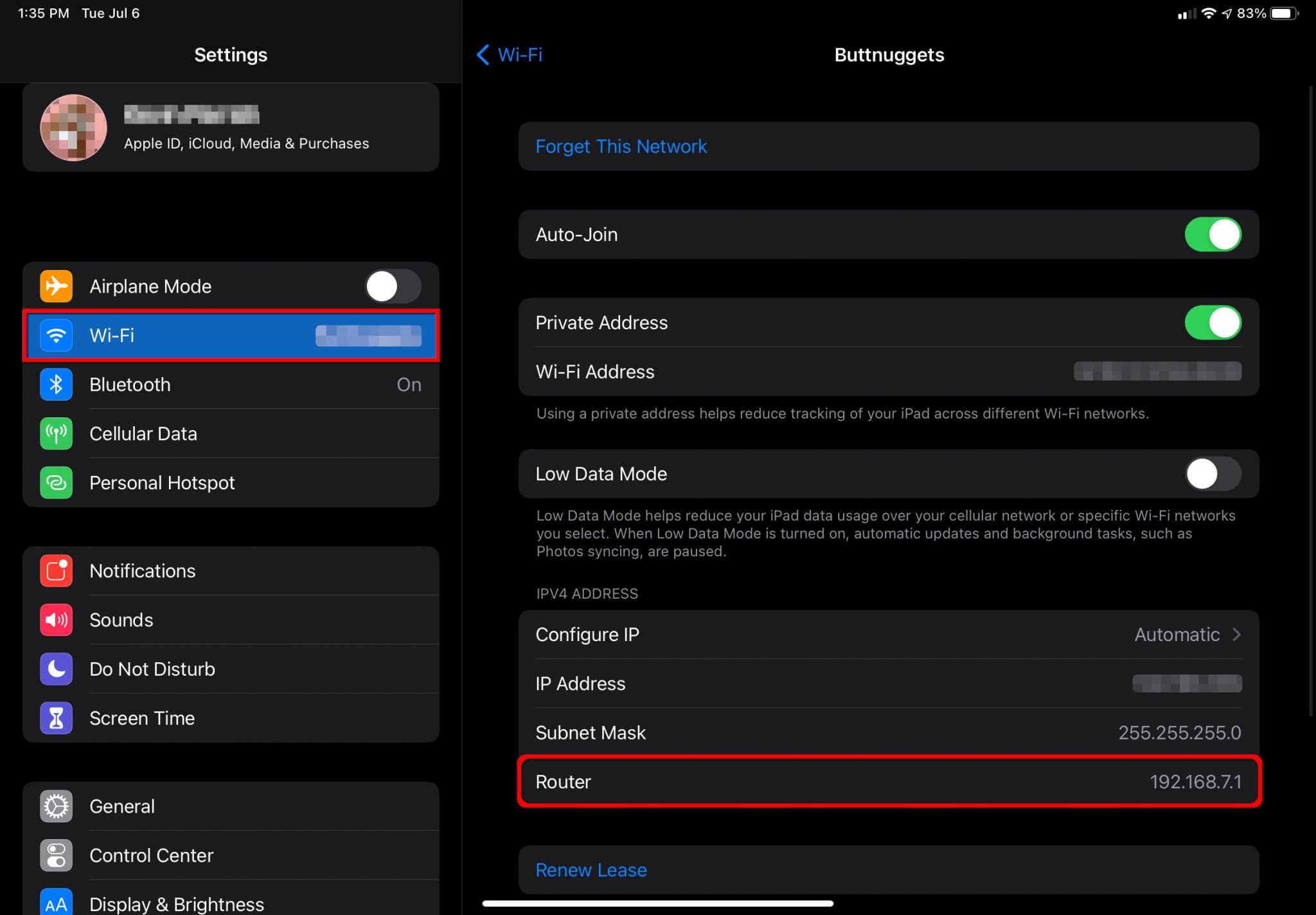 change wifi router ip address