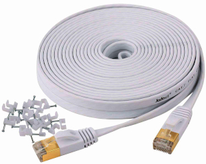 UGREEN Cable Ethernet Cat 8 de 3 pies, cable de Internet plano de alta  velocidad de 40 Gbps 2000 MHz, cable de red trenzado de 26 AWG, cables LAN  para
