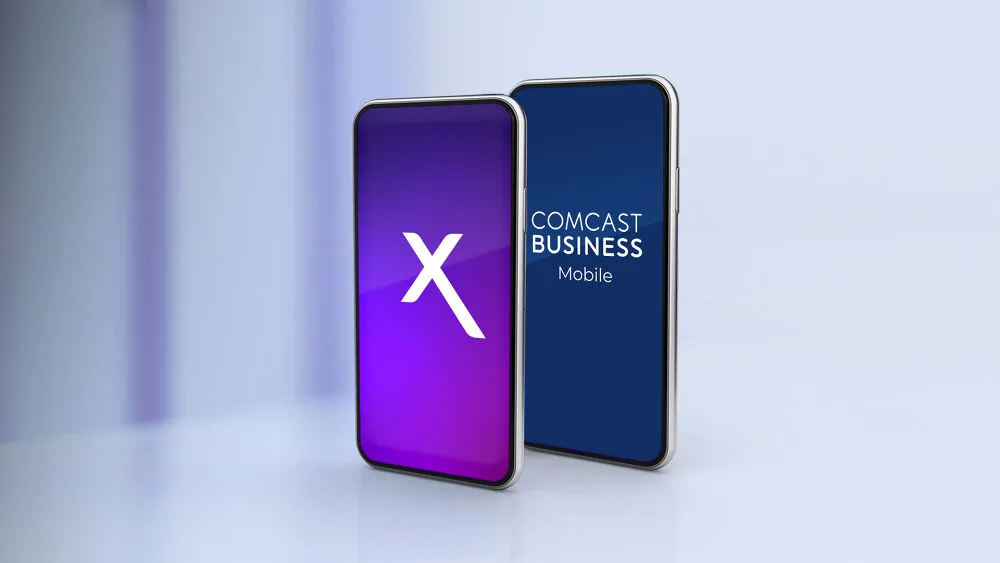 Product image of Comcast Business logo displayed on mobile smartphone