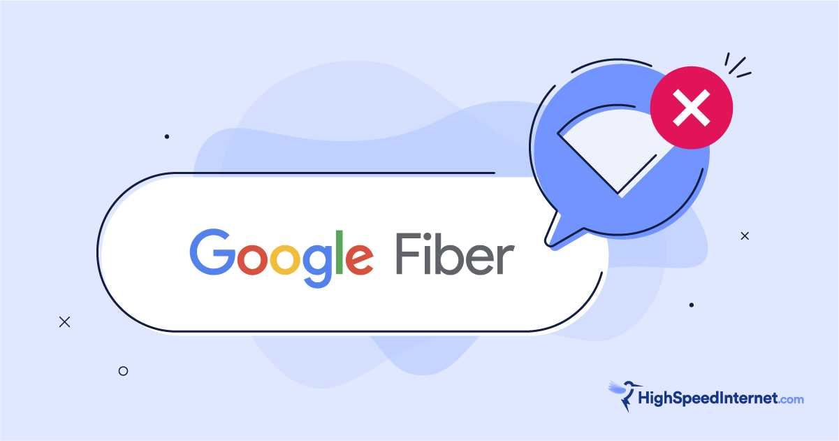 Google Fiber logo with internet outage icon