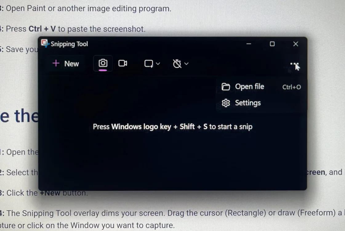 Use Windows snipping tool