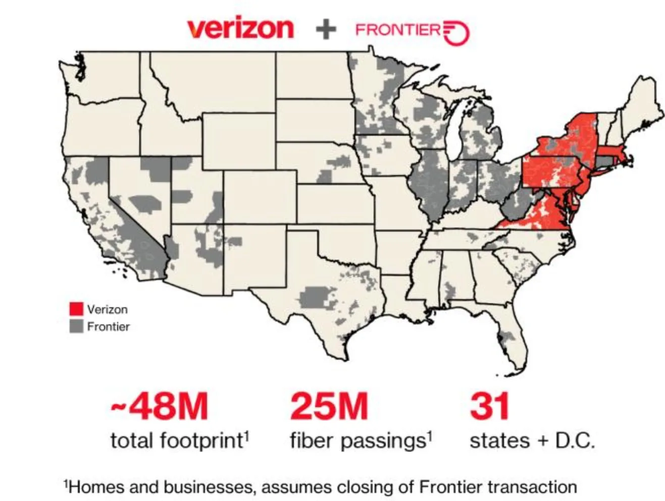 If Verizon is allowed to buy the Frontier fiber internet network, it could offer fiber internet to 25 million homes and businesses. Image sourced from Verizon and is property of Verizon.