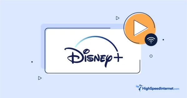 Disney+ logo with internet streaming icons