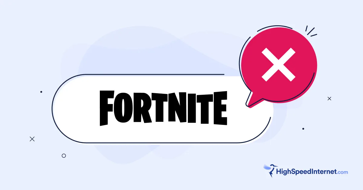 Fortnite logo with outage symbol