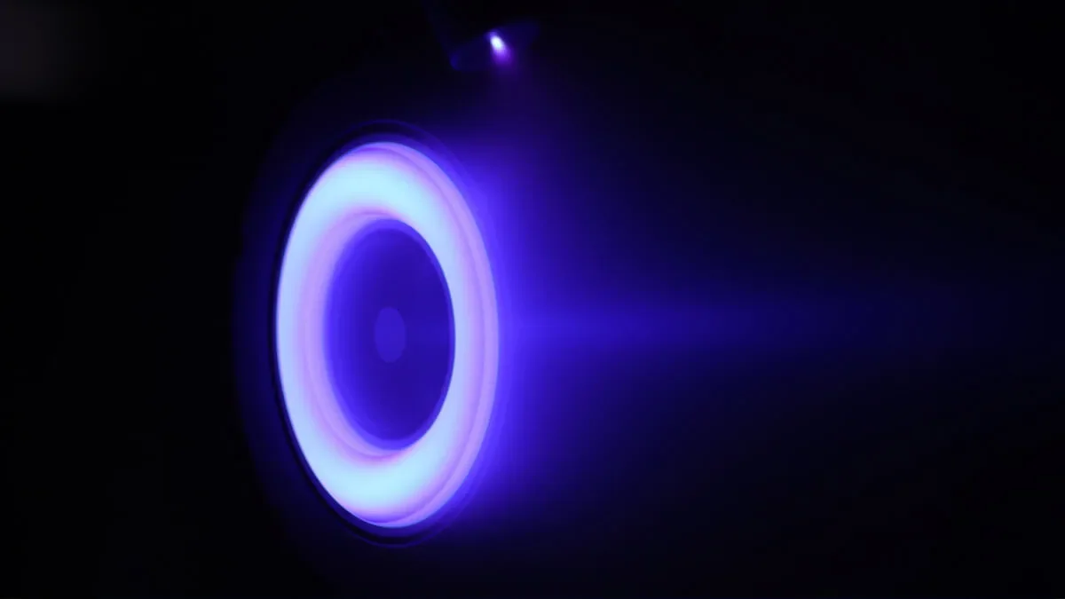 Amazon Leo propulsion system test. Image courtesy of Amazon.