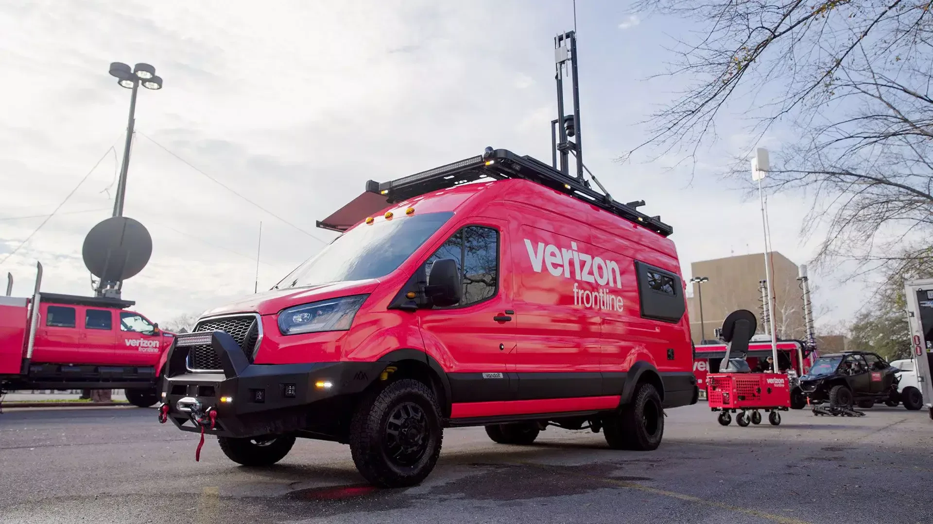 Photo of Verizon's disaster preparedness vehicles